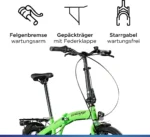 Zündapp ZF20 Speed Folder 20 Zoll Klapprad Faltrad Stadtrad Fahrrad faltbar Klappfahrrad StVZO – Bild 4