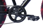 WYNN Fatbike 24 Zoll FAT1.0 schwarz-rot Rahmenhöhe 30 cm Kinder 7 Gänge mech. Scheibenbremse – Bild 2