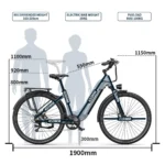 E-Bike für Herren Damen, 27.5 Zoll Elektrofahrrad City E-Bikes & E-Hollandräder mit 22.5AH Akku, Citybike bis zu 140KM Elektrofahrräder LCD & APP – Bild 7