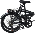 WYNN Faltrad 20 Zoll FOLD1.0 schwarz Rahmenhöhe 27 cm Damen Herren Klapprad 6 Gänge V-Brake – Bild 2