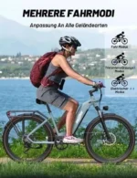 E-Bike für Herren Damen, 27.5 Zoll Elektrofahrrad City E-Bikes & E-Hollandräder mit 22.5AH Akku, Citybike bis zu 140KM Elektrofahrräder LCD & APP – Bild 8
