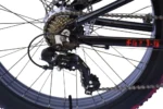WYNN Fatbike 24 Zoll FAT1.0 schwarz-rot Rahmenhöhe 30 cm Kinder 7 Gänge mech. Scheibenbremse – Bild 6