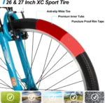 HILAND Mountainbike 27.5 Zoll MTB Herren Damen, mit 21 Gang, V-Bremse, Hardtail Fahrrad, Fahrräder für studentische Pendler, – Bild 4