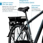 Zündapp Green 7.7 E-Bike Herren Trekkingrad 28 Zoll 155 - 185 cm mit 21 Gängen – Bild 4