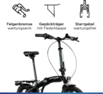 Zündapp ZF20 Speed Folder 20 Zoll Klapprad Faltrad Stadtrad Fahrrad faltbar Klappfahrrad StVZO – Bild 4