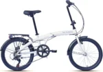 WYNN Faltrad 20 Zoll FOLD1.0 weiß Rahmenhöhe 27 cm Damen Herren Klapprad 6 Gänge V-Brake – Bild 2