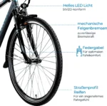 Zündapp Green 7.7 E-Bike Herren Trekkingrad 28 Zoll 155 - 185 cm mit 21 Gängen – Bild 3