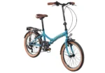 CHILLIZ Faltrad 20 Zoll FLD.01 türkis Rahmenhöhe 33 cm Damen Herren Klapprad 6 Gänge V-Brake – Bild 6