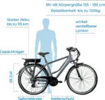 Zündapp Green 7.7 E-Bike Herren Trekkingrad 28 Zoll 155 - 185 cm mit 21 Gängen – Bild 2