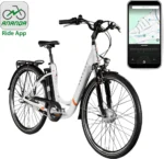 Zündapp Z510 E Bike 28 Zoll Damenfahrrad ab 155 cm mit 3 Gang Nabenschaltung und Rücktrittbremse weiß/orange – Bild 2