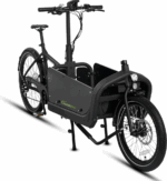 SachsenRAD E-Lastenrad T10 Caribou, Flexible Transportbox mit Versteckter,Abschließbarer Box mit LCD Display und StVZO-Zugelassung für Kindertransport