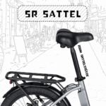 SAXXX Faltrad E-Bike Foldi, 410Wh Akku , 80 km Reichweite, Shimano Nexus 7-Gang, 250 W Hinterradmotor, 20 × 2.3″ CST, mechanische Scheibenbremse, Grau – Bild 5