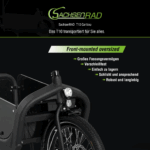 SachsenRAD E-Lastenrad T10 Caribou, Flexible Transportbox mit Versteckter,Abschließbarer Box mit LCD Display und StVZO-Zugelassung für Kindertransport – Bild 5