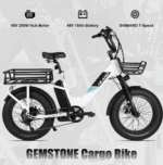 für Erwachsene, Leichter Aluminiumrahmen Elektrofahrrad, Shimano 7 Gänge mit Federgabel Ebike für Damen und Herren – Bild 3