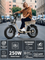 E-Bike Herren Damen Elektrofahrrad, Elektrofahrräder, 20 Zoll , 18AH Off-Road Bike mit 7-Gang-Schaltung 250W 25KMH Ebike 65 Nm E BIKE – Bild 8