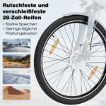 HITWAY E-Bike 28 Zoll Elektrofahrrad, Pedelec 36V/13Ah 468 Wh, MTB,7 Gang, 25km/h, Heckmotor, Kettenschaltung, LCD Display, E-Citybike Damen Herren – Bild 6