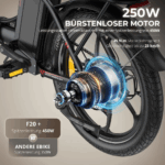 203.0Zoll LCD Fat Faltbar E- Bike E-Mountainbike Elektrofahrrad 20Ah Bis 120Km SHIMANO 7 25kmh E Klapprad , Elektrofahrrad E-Hollandräder – Bild 9