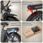 203.0Zoll LCD Fat Faltbar E- Bike E-Mountainbike Elektrofahrrad 20Ah Bis 120Km SHIMANO 7 25kmh E Klapprad , Elektrofahrrad E-Hollandräder – Bild 8