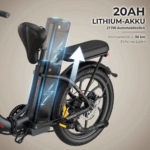 203.0Zoll LCD Fat Faltbar E- Bike E-Mountainbike Elektrofahrrad 20Ah Bis 120Km SHIMANO 7 25kmh E Klapprad , Elektrofahrrad E-Hollandräder – Bild 4