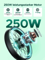 HillMiles E Bike, City E-Bike & E-Hollandrad mit 36V 13Ah Akku bis zu 80-100km, SHIMANO 7-Gang, 250W Motor&25km/h, MileCity1 – Bild 2