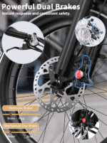 E-Bike Herren Damen Elektrofahrrad, Elektrofahrräder, 20 Zoll , 18AH Off-Road Bike mit 7-Gang-Schaltung 250W 25KMH Ebike 65 Nm E BIKE – Bild 12