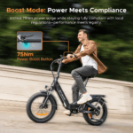 ENGWE E Bike mit APP, ebike 48V 13.5Ah Akku bis 135km, Drehmomentsensor & hydraulische Bremsen, 20  3.0 Reifen, 2 Stunden aufgeladen – Bild 4