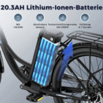 E-Bike 26 Zoll 158 - 198 cm Pannensichere Reifen 36 V 20,3 Ah 730,8 Wh bis zu 160 - 200 km Wasserdicht IP54 mit 7 Gang, Schwarz – Bild 14