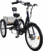 Elektro Therapierad Gleichgewichtsproblem Lösung 24 Zoll ElektroDreirad Klapprad Rucklehne PEDELEC 250W bis 25km/h – Bild 3