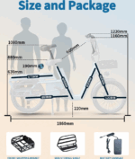 E-Bike Longtail Cargo-E-Bike Elektro-Lastenfahrrad fürfür eine große Familie 27Ah 25km/h Elektrofahrrad Herren Frauen – Bild 12