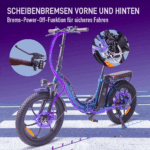20 Zoll 18AH Elektrofahrrad Pedelec, City E-bike ,Cityräder E-Klapprad 250W Motor,25km/h,E-Bike ,klapprad,LCD-Display,APP – Bild 15