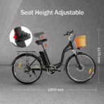 26 Zoll SmartAI E-Bike Cityräder Elektrofahrrad Akku75 km Reichweite250W Tiefeinstieg Räder Shimano 6-Gang City E-Bikes&E-Hollandräder Mit Fahrradkorb – Bild 6